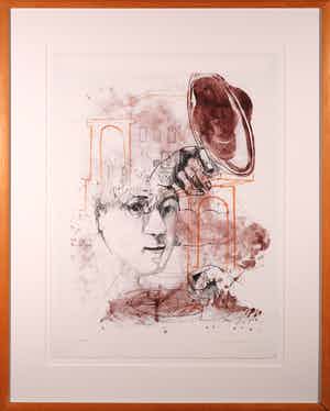 Uwe Poth - Litho, Rembrandt - Ingelijst verkocht voor € 40!