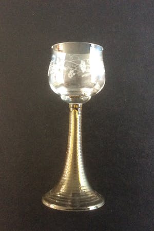 Niet of onleesbaar gesigneerd - Zes kristallen rijnwijnroemers kopen? Bied vanaf 1!