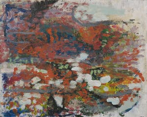 Niet of onleesbaar gesigneerd - Olieverf op jute, Abstracte voorstelling kopen? Bied vanaf 1!