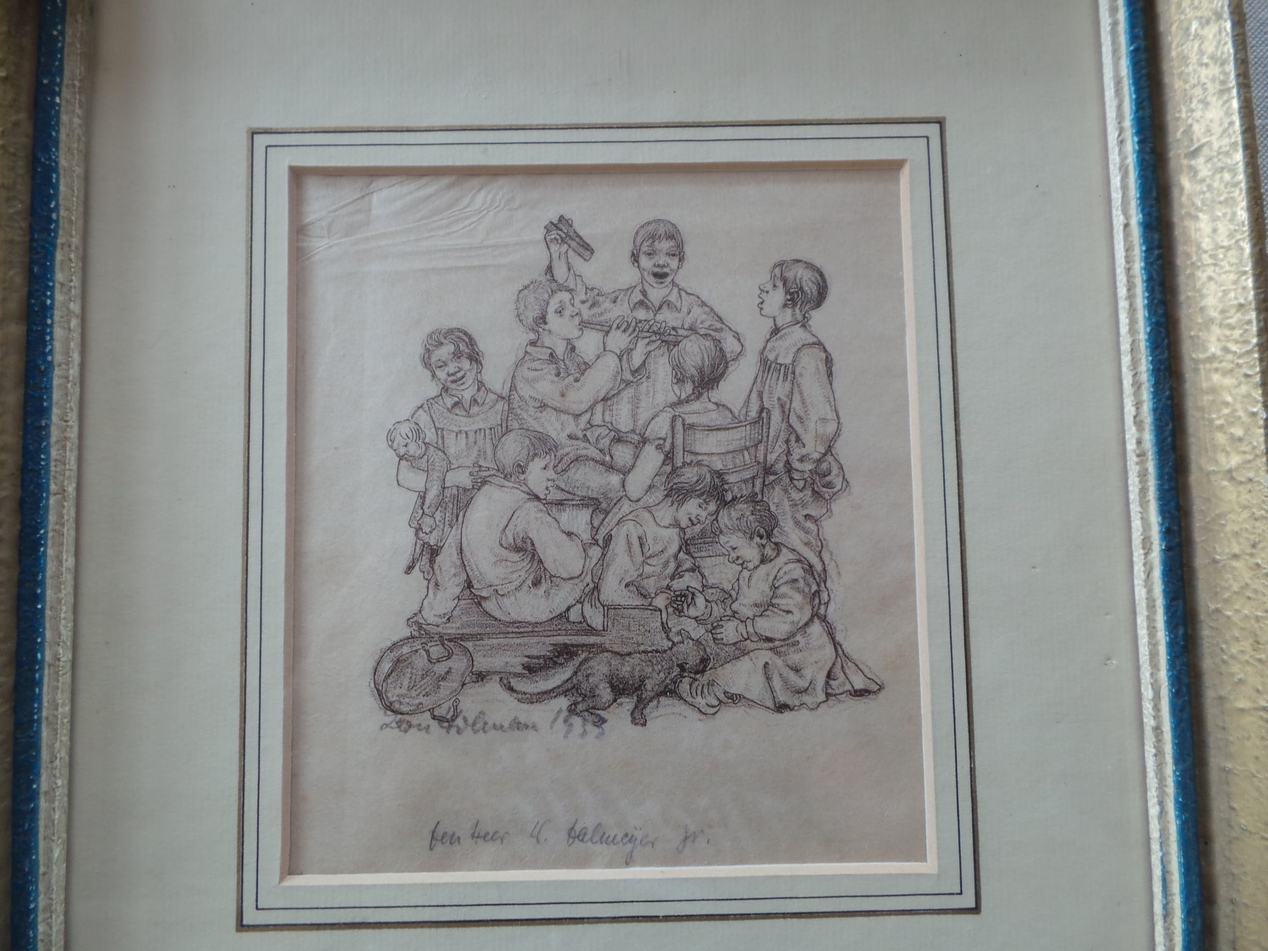 Niet of onleesbaar gesigneerd - Kinderen met muziek instrumenten  kopen? Bied vanaf 1!