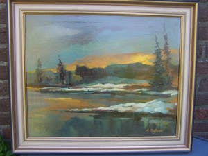 Janus Kluijtmans - Winterlandschap. kopen? Bied vanaf 40!