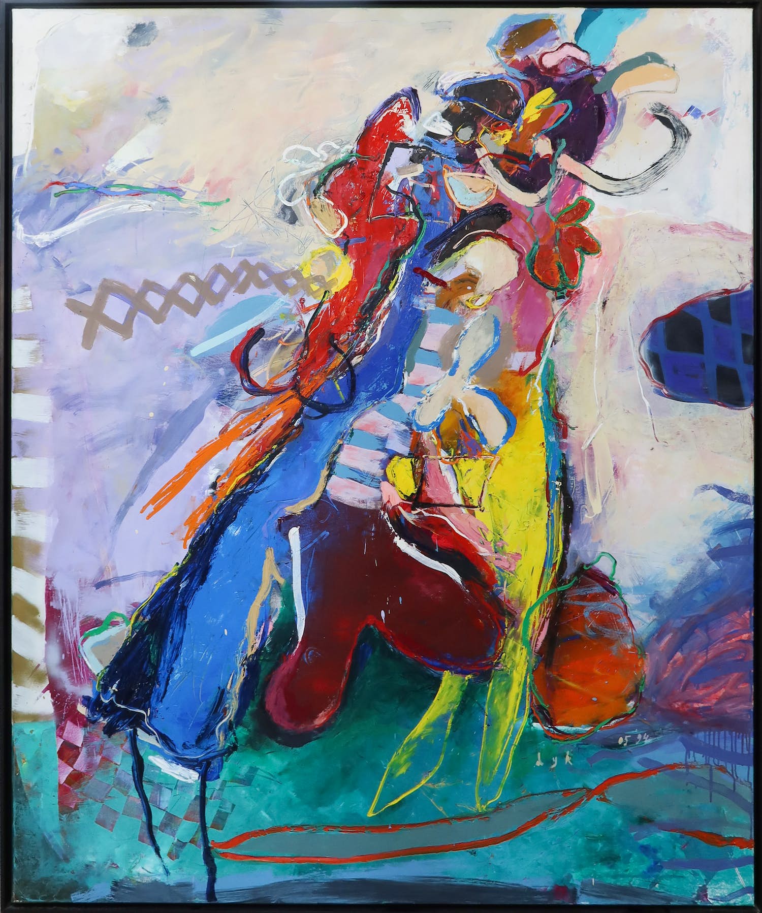 Martin van Dijk - Gemengde techniek op doek, Grand Renard - Ingelijst (Zeer Groot) verkocht voor € 650!