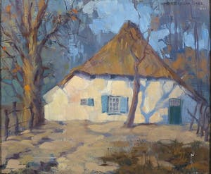 Ad Verdonk - Olieverf op board, Witte boederij kopen? Bied vanaf 50!