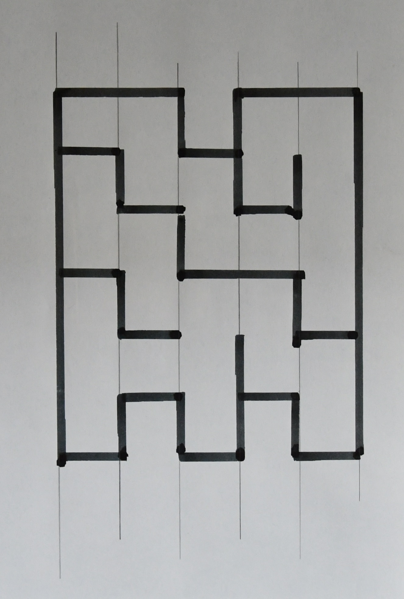 Siep van den Berg - #CONSTRUCTIVISTISCHE TEKENING # 1980, mint verkocht voor € 35!