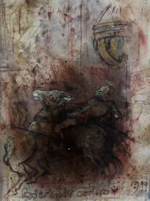 Gerti Bierenbroodspot - Ingelijste gemengde techniek: Capella Brancusi XXIV (nette lijst!) kopen? Bied vanaf 495!