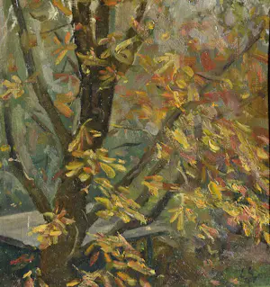 Lizzy Ansingh - Doorkijkje op de tafel in de bloeiende boomgaard. kopen? Bied vanaf 500!