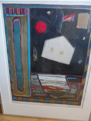 Eric Toebosch - Zeefdruk, Titel, " Nacht huis ". kopen? Bied vanaf 40!