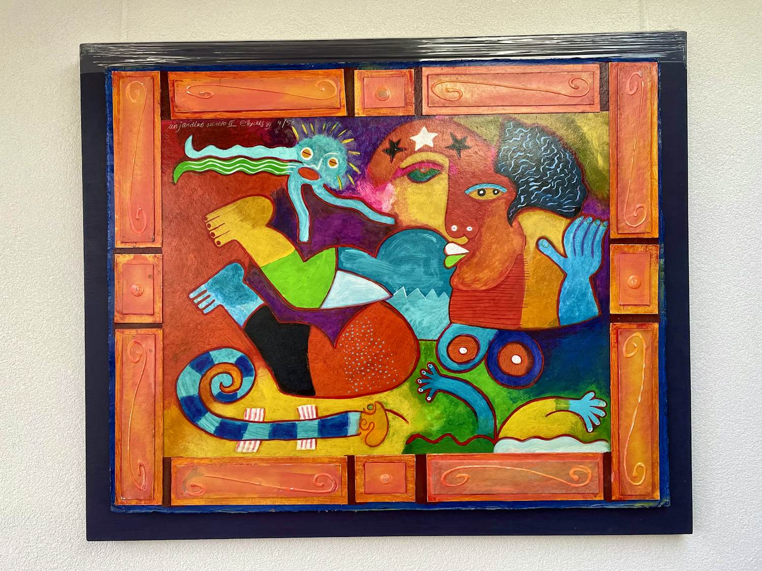 Clemens Briels - Handbewerkte zeefdruk Nr. 4 - Un jardiro secreto - op paneel kopen? Bied vanaf 325!