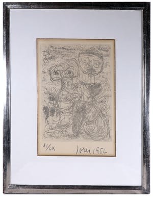Asger Jorn - Ets, Zonder Titel - Ingelijst kopen? Bied vanaf 1!