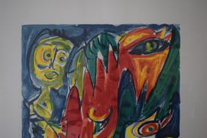 Carl-Henning Pedersen - Litho - Compositie met figuren 2- 1985 kopen? Bied vanaf 250!