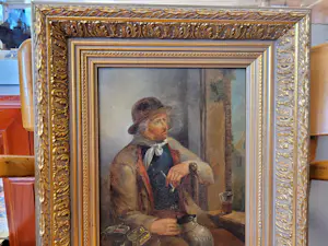 Henricus Engelbertus Reijntjens - Een pijprokende man bij een venster kopen? Bied vanaf 480!