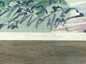 Nell Blaine - Cove with Barge, lithografie kopen? Bied vanaf 75!