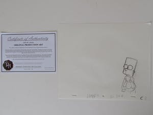 Matt Groening - originele tekening Bart, The Simpsons, + certificaat kopen? Bied vanaf 250!