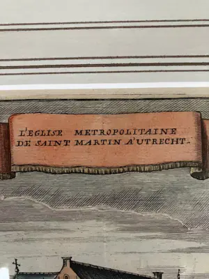 Pieter Devel - handingekleurd en uniek: Domkerk en Domtoren te Utrecht ca. 1730 kopen? Bied vanaf 229!