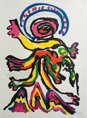 Karel Appel - Tantrika - kleurenlitho - gesigneerd. kopen? Bied vanaf 750!