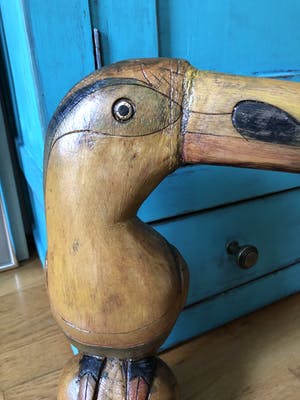 Curiosa - Unieke oude handgemaakte balsa houten toekan kopen? Bied vanaf 1!