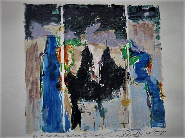 Richard Smeets - Exclusief (40 ex) Oplage Zeefdruk "Denkend aan Holland" gesigneerd met opdracht kopen? Bied vanaf 1!