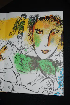 Marc Chagall - dubbelbladige kleurenlitho in prachtige monografie kopen? Bied vanaf 100!