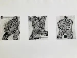 Kees Spermon - drieluik droge naald - as if were aliens kopen? Bied vanaf 55!