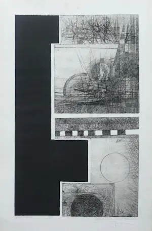 Jan Bernard Meinen - Ets Poetische Abstractie kopen? Bied vanaf 30!