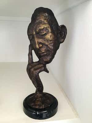 Astrid Veldhuyzen-Koppen - Sculptuur “ De overdenking “ 35 cm hoog ! verkocht voor € 115!