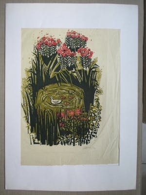 Akke Sins - Houtsnede kopen? Bied vanaf 40!