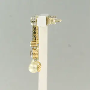 14k goud en platina oorhangers met parel en old mine cut diamanten tot. 2.00ct kopen? Bied vanaf 1400!
