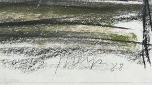 Yvan Theys - Pastelkrijt en potlood op papier, Compositie paniek kopen? Bied vanaf 250!