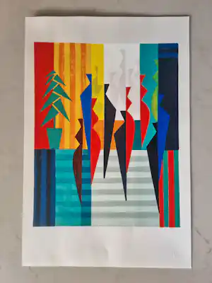 Siep van den Berg - Drie Zeefdrukken 1953, 1982, 1998 en vier gedichten verkauft für € 70!