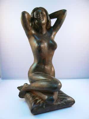 Pierre Chenet - Pierre CHENET: Zittend naakt in brons verkocht voor € 295!