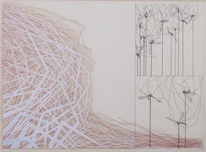 Jan van den Langenberg - Gemengd techniek, Zonder Titel - Ingelijst kopen? Bied vanaf 35!