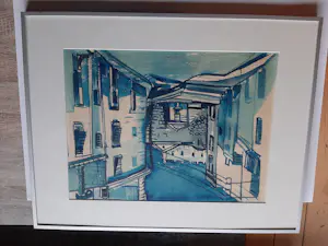 Leo Collard - Aquarel, Titel, "Tarragona II". kopen? Bied vanaf 40!
