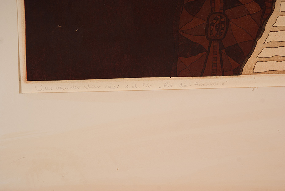 Cees van der Veer - Re-deformatie - Ets en kleuren aquatint op papier - oplage 2/5 - BKR Gouda -1981 kopen? Bied vanaf 10!