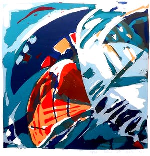 Lukie de Bree - abstracte kleuren compositie kopen? Bied vanaf 1!