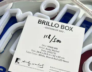 Andy Warhol - BRILLO - LED Neon - Limited Edition - genummerd - met CoA kopen? Bied vanaf 999!