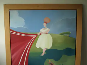 Niet of onleesbaar gesigneerd - Olieverf op doek , ingelijst , De Picknick – Lijst 118 x 118 cm. kopen? Bied vanaf 1!