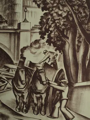 Mommie Schwarz - Kunst-Schoolplaat (?) uit ca. 1975 , “Paris”, Parijs - SBV Utrecht kopen? Bied vanaf 1!