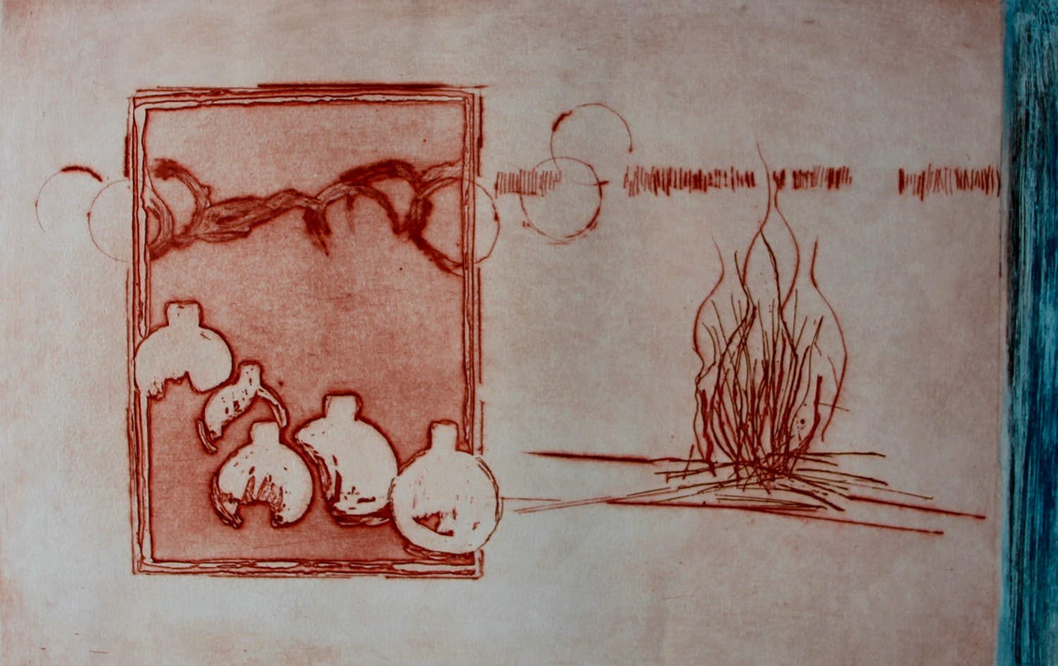 Jan Montyn - Ets: Elementen vuur en water III - 1992 kopen? Bied vanaf 115!