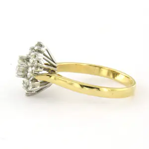 18k bicolour gouden ring met briljant geslepen diamant tot. 0.60ct – F/G - VS/SI kopen? Bied vanaf 760!