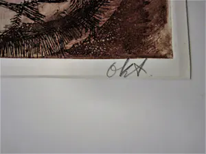 Kees Okx - Bijzondere kleine oplage (5 ex) jaren 60 handgekleurde ETS "Blauwe schaduw" kopen? Bied vanaf 48!