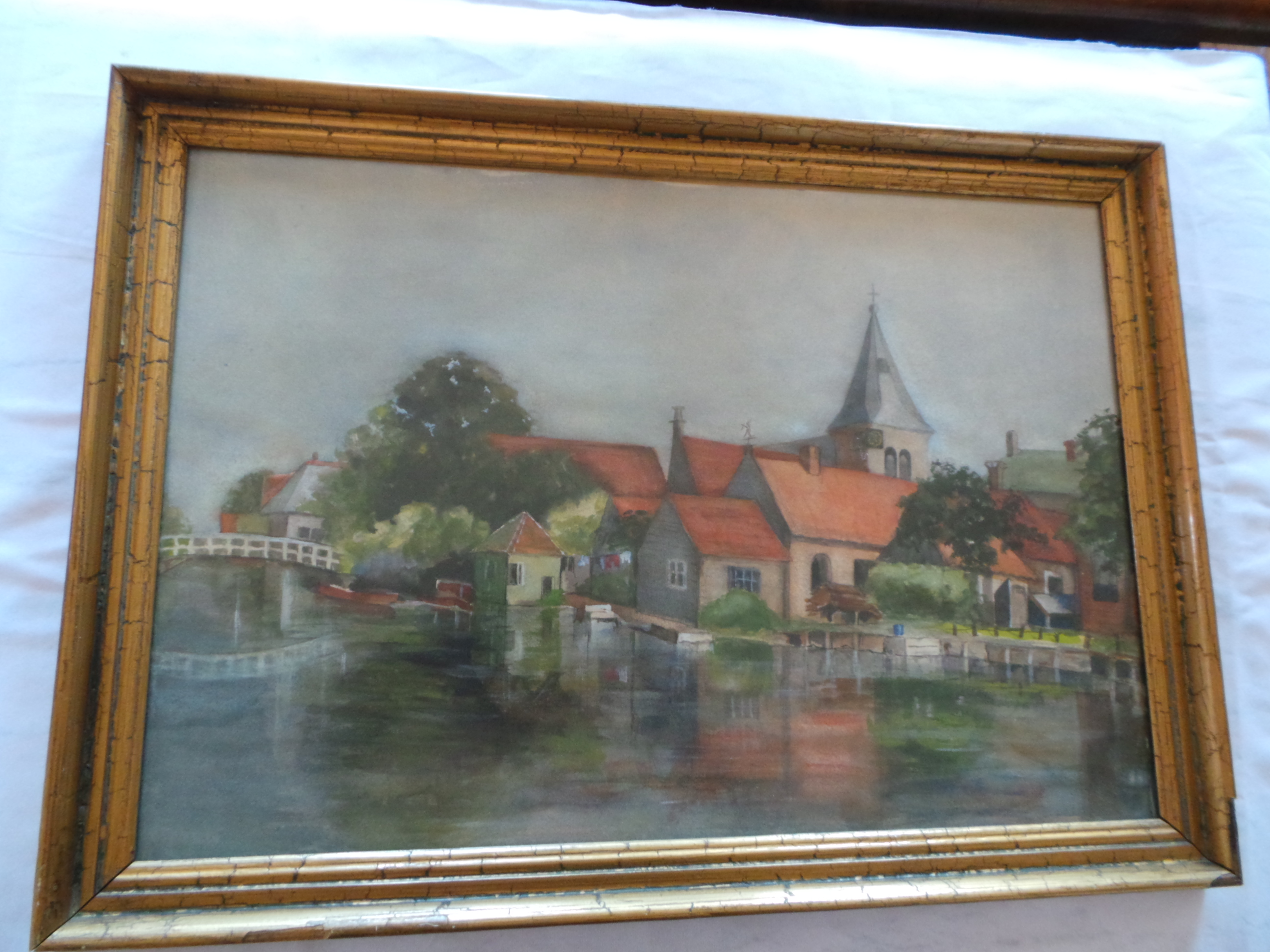 Niet of onleesbaar gesigneerd - Rivierlandschap kopen? Bied vanaf 1!