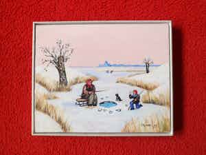 Denny Jacobs - vissen en schaatsen in de winter. verkocht voor € 49!