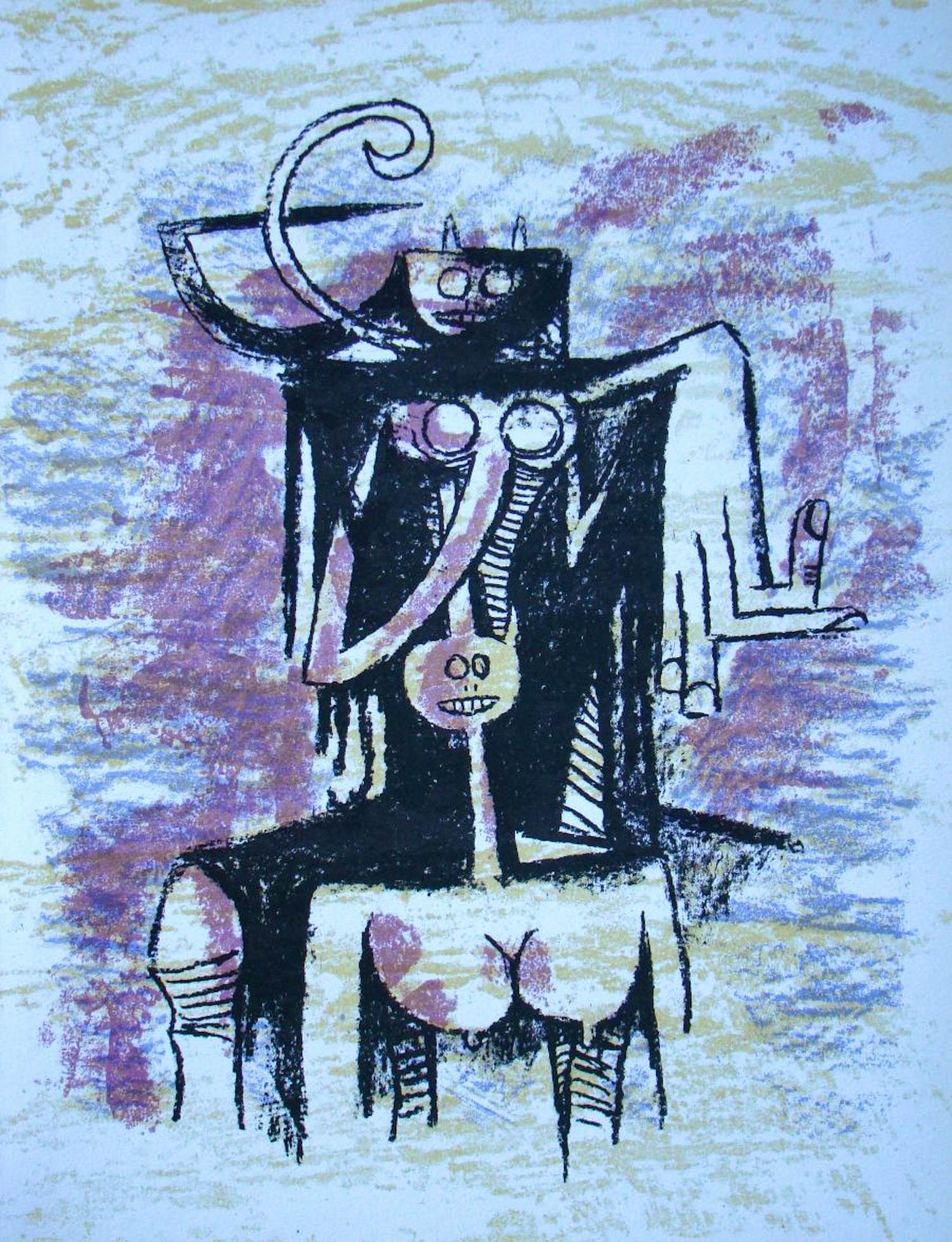 Wifredo Lam - Compositie voor de 20e eeuw - 1974 - Originele lithografie kopen? Bied vanaf 120!