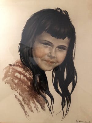 Roger Hebbelinck - Portret van een meisje - Lithografie kopen? Bied vanaf 40!