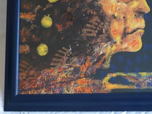 Espen Hagen - Grote ingelijste zeefdruk , American Indian – 1994 kopen? Bied vanaf 100!