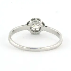 18k witgouden ring met briljant geslepen diamant tot. 0.20ct – F/G - VS/SI kopen? Bied vanaf 230!