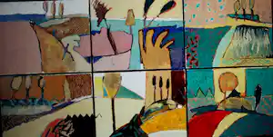 Jeroen Krabbé - Zeefdruk: 'Voor Henk' - 1992(groot werk) vendu pour 150€ !