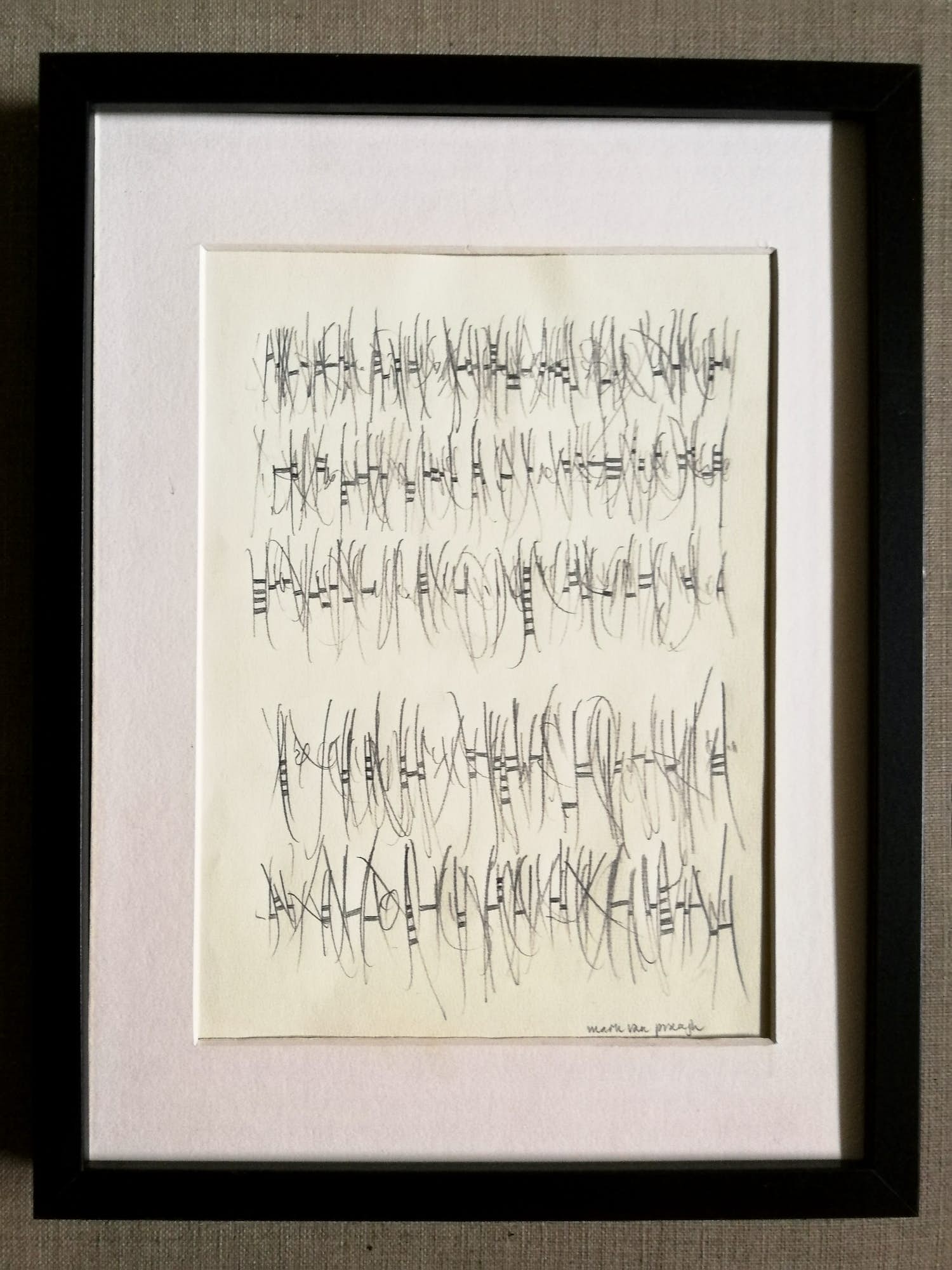 Mark van Praagh - Ingelijste potloodtekening kopen? Bied vanaf 1!