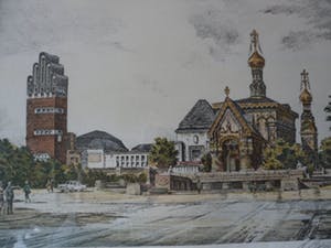 Niet of onleesbaar gesigneerd - Kleuren ets. Darmstad kopen? Bied vanaf 10!