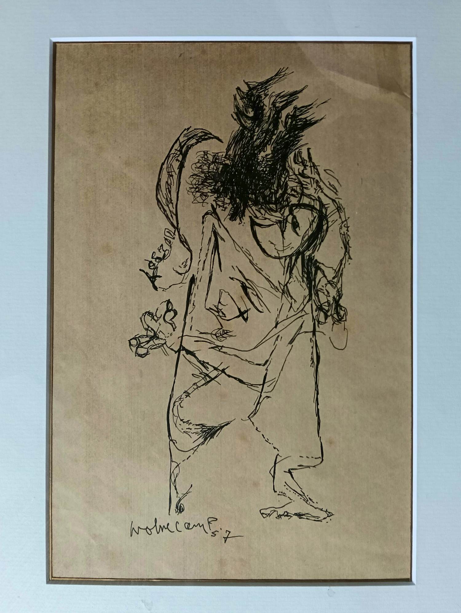 Theo Wolvecamp - Cobra Expressionistisch compositie verkocht voor € 280!